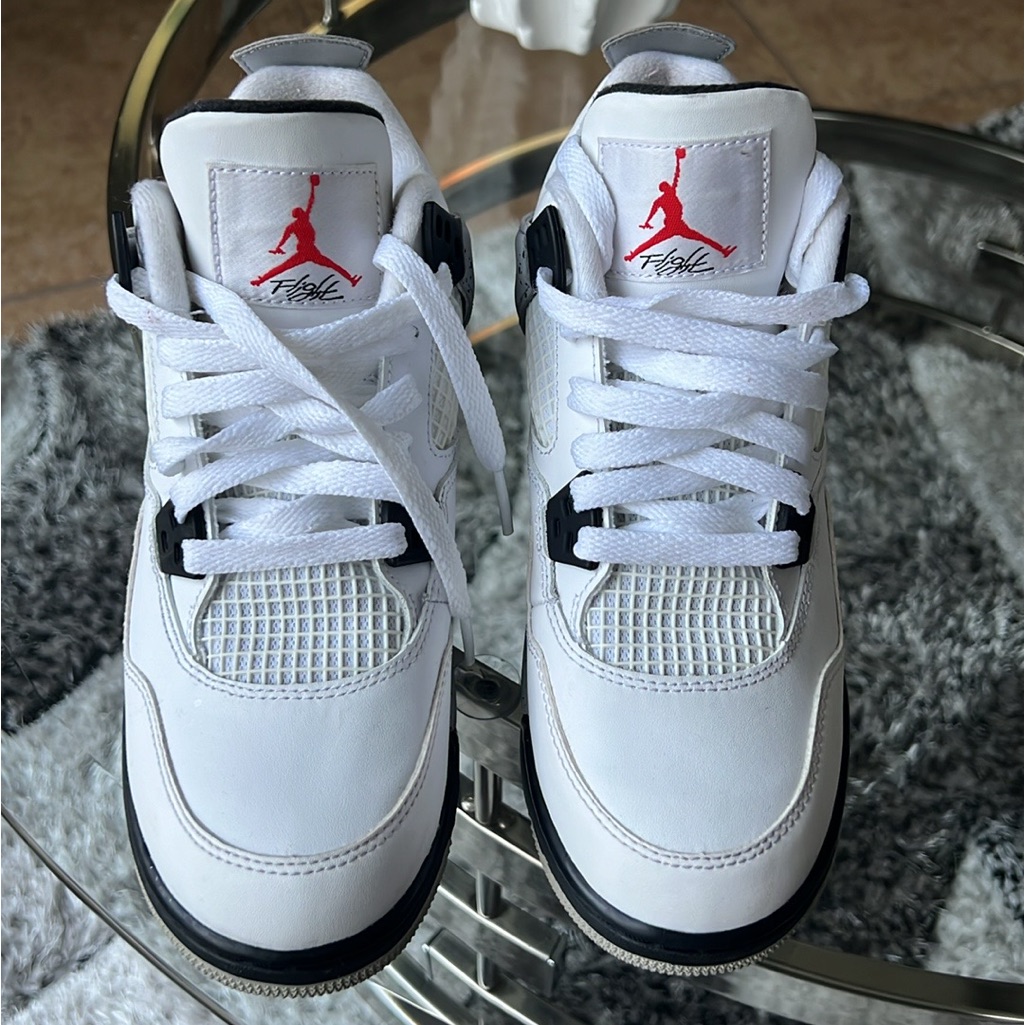 Authentic Air Jordan 4 Cement White